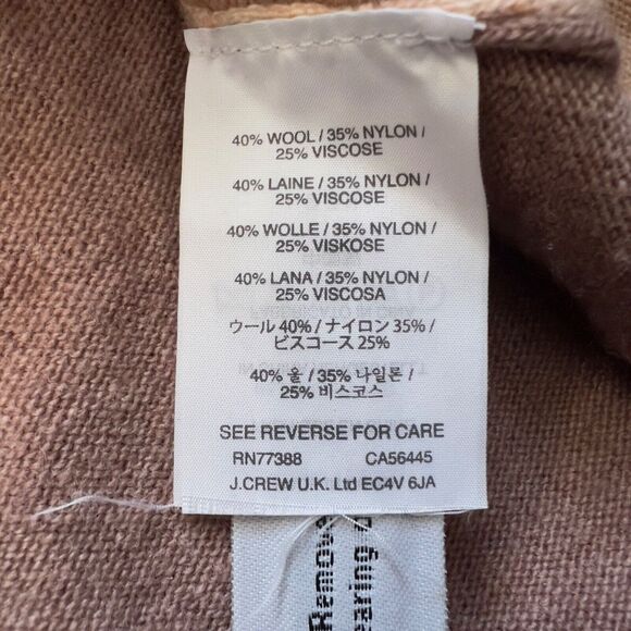 J.Crew Sweater Tunic Size XXS Tan/Brown Colorblock Hi-Lo Hem B6522 - Picture 6 of 8